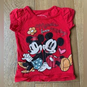 Disney Mickey mouse and Minnie mouse t-shirt size 18 months